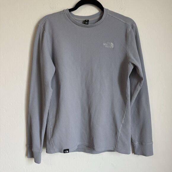 The North Face Mens Small Canyon Fog Thermal Long Sleeve Meld Grey Outdoor Hike - Picture 1 of 16